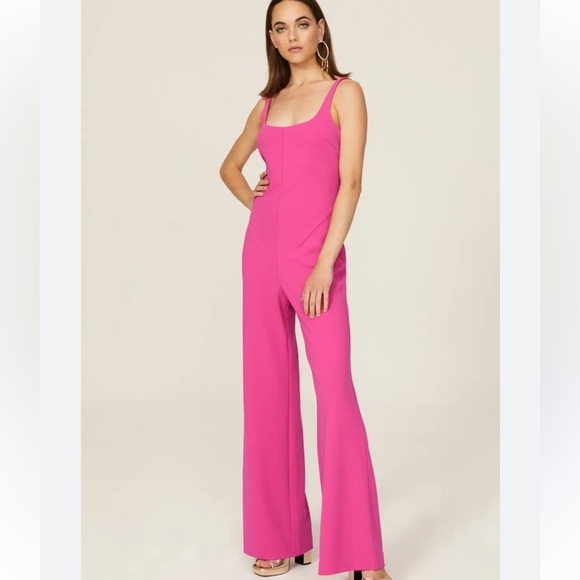 Esteban Cortazar Pants - Esteban Cortazar Collective Scoop Neck Jumpsuit in Pink